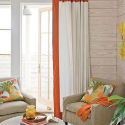 Lovely hanging drapes with boarder detail